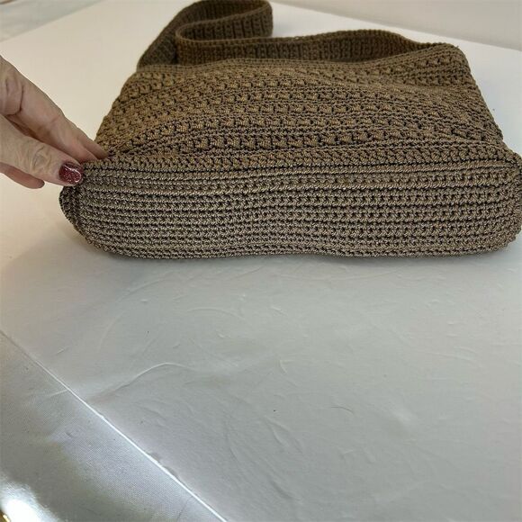 The Sak Women's Taupe Crochet Crossbody Bag with Interior Pocket NWT - Picture 3 of 9